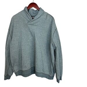 Paradise Collection Shawl Collar Pullover Sweatshirt Men's‎ XXL Teal Heathered